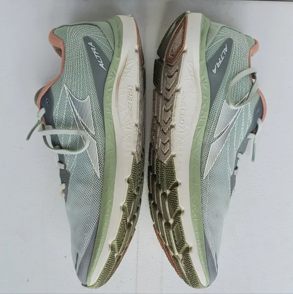 Altra Rivera 2 Womens Green Peach Running Walking Athletic Shoes - Picture 5 of 9